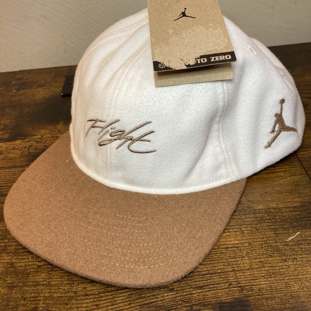 Nike Flight Fly White‎ Unstructured Wool Blend Adjustable Cap Hat Adult L/XL NWT